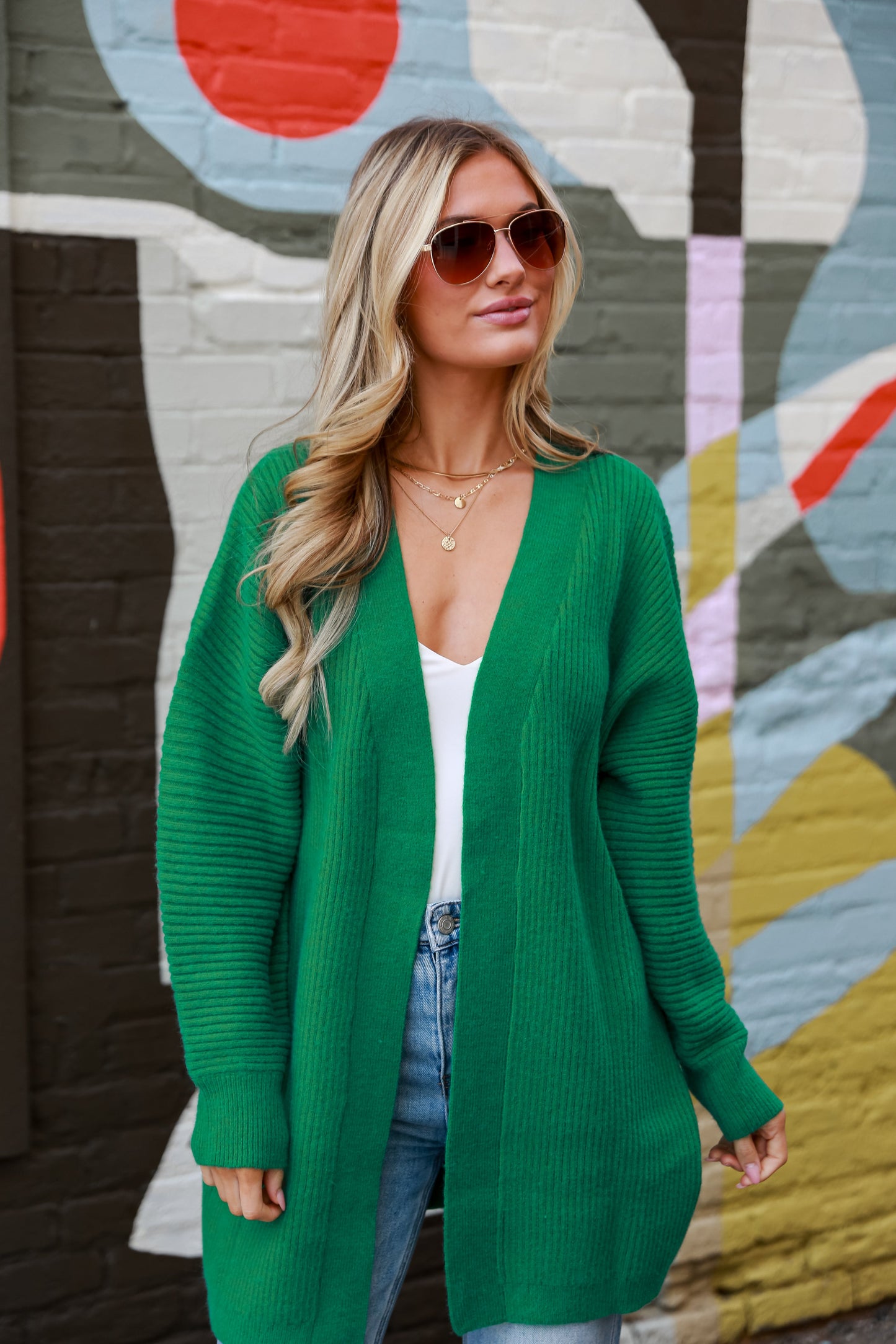 Green Sweater Cardigan